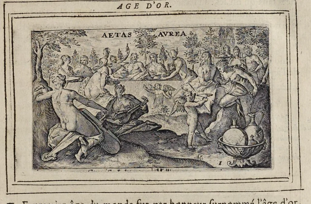 An illustration from Les Metamorphoses d'Ouide : de nouueau traduites en françois, et enrichies de figures chacune selon son subiet : avec XV discours, contenans l'explication morale des fables, 1621, leaf 24