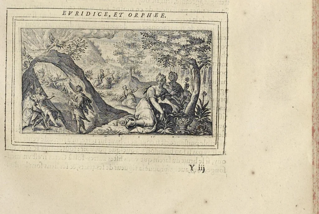 An illustration from Les Metamorphoses d'Ouide : de nouueau traduites en françois, et enrichies de figures chacune selon son subiet : avec XV discours, contenans l'explication morale des fables, 1621, leaf 276