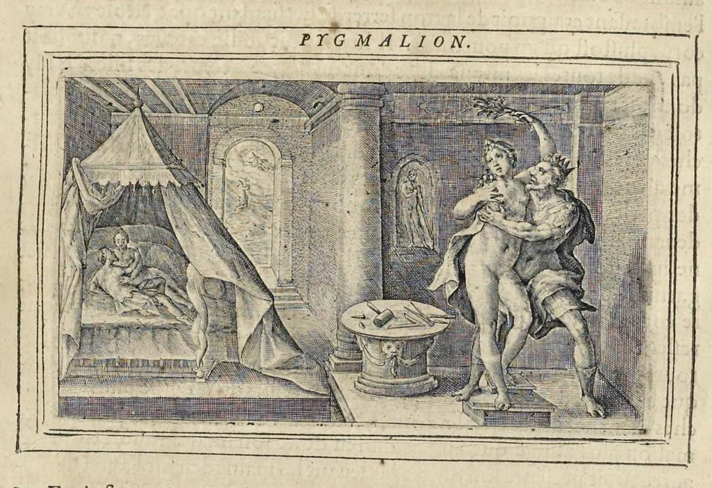 An illustration from Les Metamorphoses d'Ouide : de nouueau traduites en françois, et enrichies de figures chacune selon son subiet : avec XV discours, contenans l'explication morale des fables, 1621, leaf 286