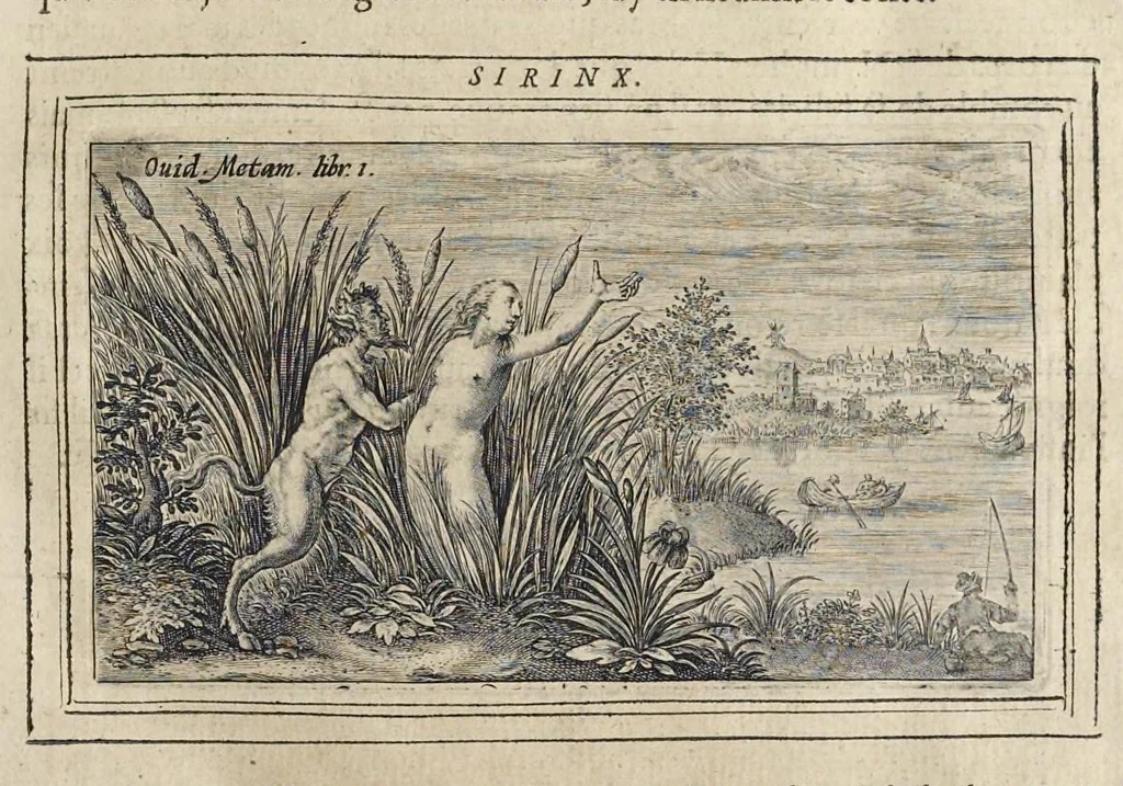 An illustration from Les Metamorphoses d'Ouide : de nouueau traduites en françois, et enrichies de figures chacune selon son subiet : avec XV discours, contenans l'explication morale des fables, 1621, leaf 50