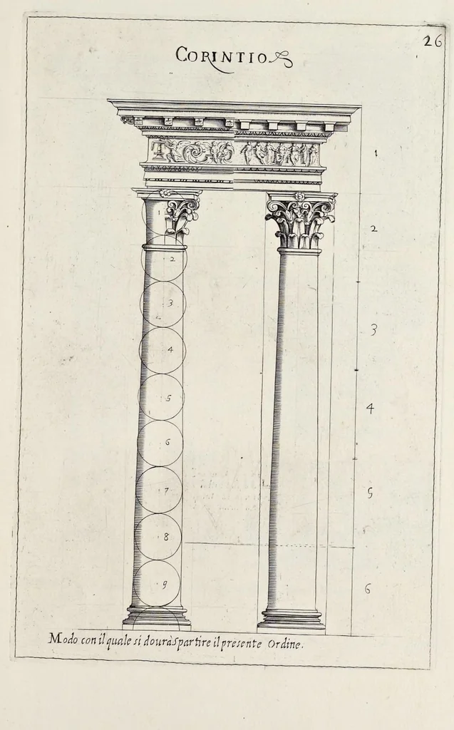 An illustration from Li cinque libri di architettura di Gio. Battista Montani Milanese, 1691, leaf 56