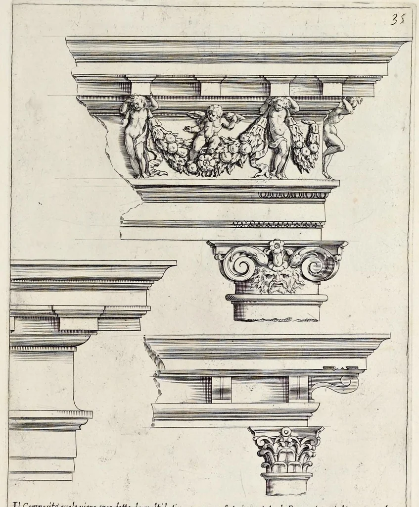 An illustration from Li cinque libri di architettura di Gio. Battista Montani Milanese, 1691, leaf 74