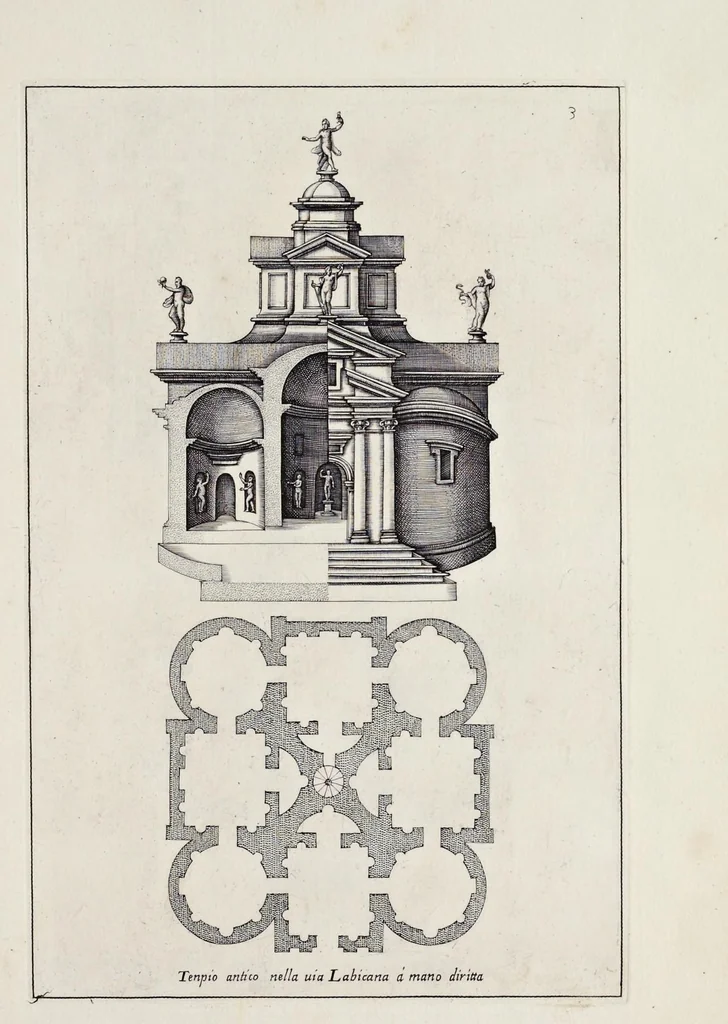 An illustration from Li cinque libri di architettura di Gio. Battista Montani Milanese, 1691, leaf 12