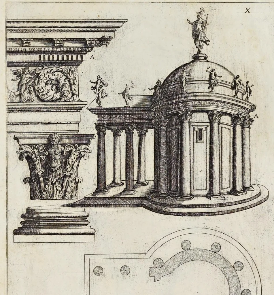 An illustration from Li cinque libri di architettura di Gio. Battista Montani Milanese, 1691, leaf 22