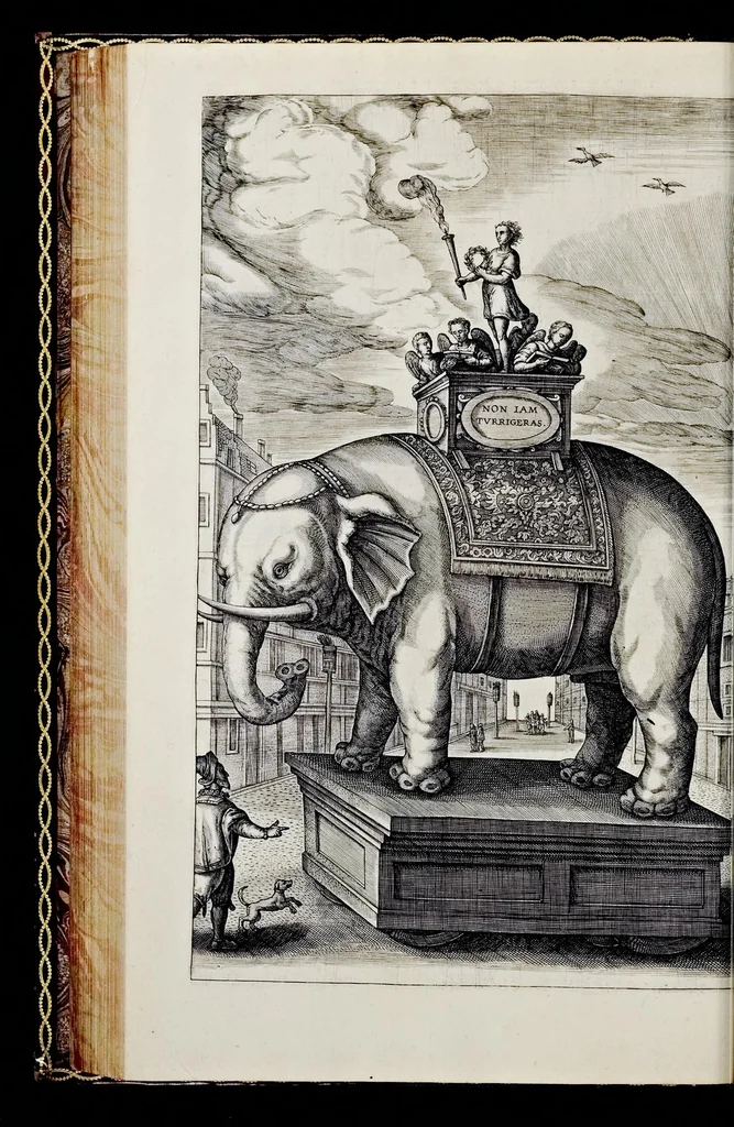 An illustration from Historica narratio profectionis et inavgvrationis serenissimorvm Belgii principvm Alberti et Isabellæ, Avstriæ archidvcvm : et eorum optatissimi in Belgium aduentus, rerumque gestarum et memorabilium, gratulationum, apparatuum, et spectaculorum in ipsorum susceptione et inavgvratione hactenus editorum accurata descriptio, 1602, leaf 275