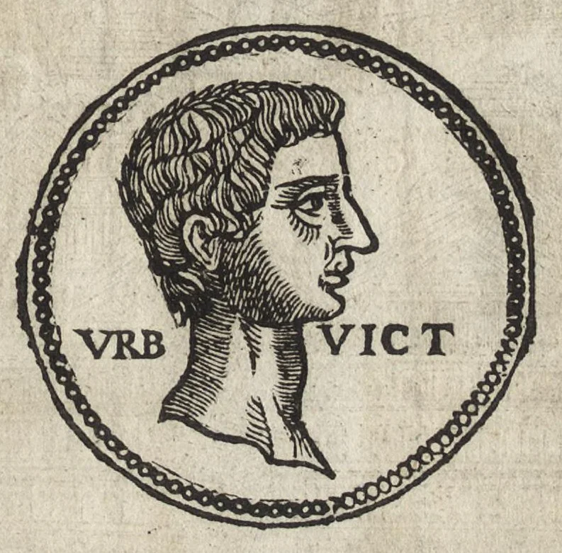 An illustration from Ritratto di Roma antica : formato nuouamente : con le auttorità, di Bartolomeo Marliani, del P. Alessandro Donati, di Famiano Nardini, e d'altri celebri antiquarij, accennati nell' epistola al lettore : nel quale, si descriuono gli archi, aquedotti, basiliche ... & altri edificij Romani : adornato di moltissime figure in rame, di varie medaglie, e di curiose notitie istoriche, 1689, leaf 164
