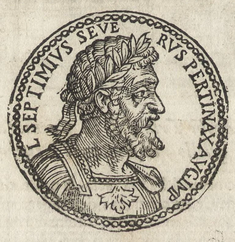 An illustration from Ritratto di Roma antica : formato nuouamente : con le auttorità, di Bartolomeo Marliani, del P. Alessandro Donati, di Famiano Nardini, e d'altri celebri antiquarij, accennati nell' epistola al lettore : nel quale, si descriuono gli archi, aquedotti, basiliche ... & altri edificij Romani : adornato di moltissime figure in rame, di varie medaglie, e di curiose notitie istoriche, 1689, leaf 223
