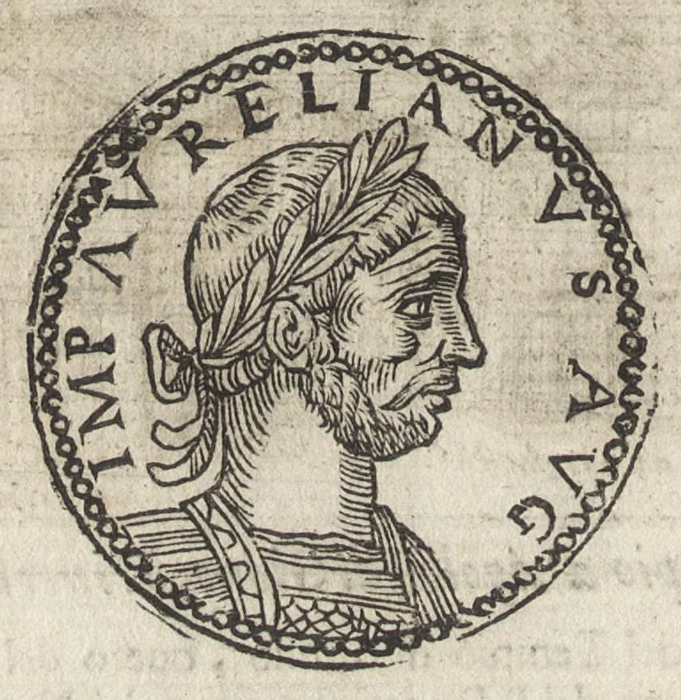 An illustration from Ritratto di Roma antica : formato nuouamente : con le auttorità, di Bartolomeo Marliani, del P. Alessandro Donati, di Famiano Nardini, e d'altri celebri antiquarij, accennati nell' epistola al lettore : nel quale, si descriuono gli archi, aquedotti, basiliche ... & altri edificij Romani : adornato di moltissime figure in rame, di varie medaglie, e di curiose notitie istoriche, 1689, leaf 327
