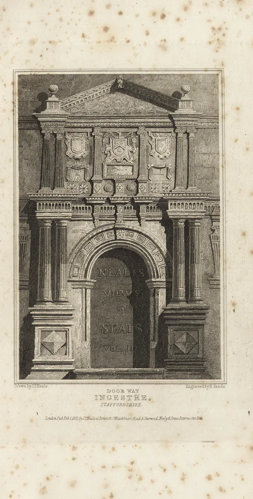 An illustration from Views of the seats of noblemen and gentlemen, in England, Wales, Scotland, and Ireland, 1820, leaf 8