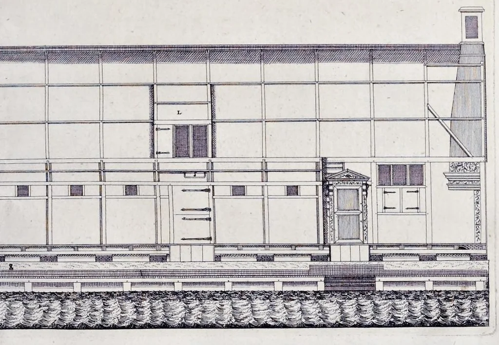 An illustration from Architectura mechanica : moole boek of eenige opstalle van moolens neffens haare gronden etc., 1692, leaf 20
