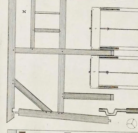 An illustration from Architectura mechanica : moole boek of eenige opstalle van moolens neffens haare gronden etc., 1692, leaf 39