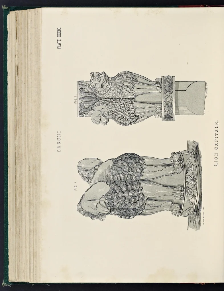 An illustration from Tree and serpent worship, or, Illustrations of mythology and art in India in the first and fourth centuries after Christ : from the sculptures of the Buddhist topes at Sanchi and Amravati, 1868, leaf 241