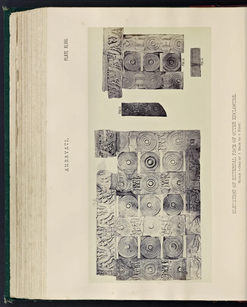 An illustration from Tree and serpent worship, or, Illustrations of mythology and art in India in the first and fourth centuries after Christ : from the sculptures of the Buddhist topes at Sanchi and Amravati, 1868, leaf 283