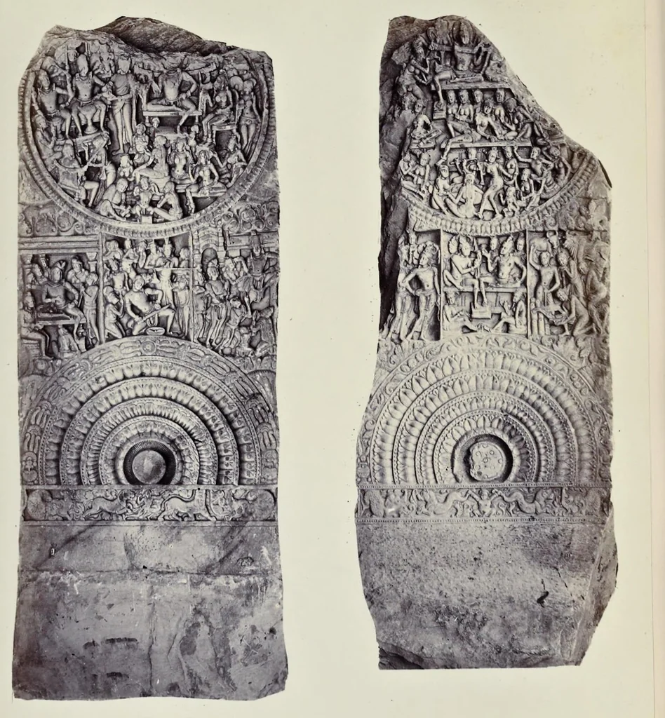 An illustration from Tree and serpent worship, or, Illustrations of mythology and art in India in the first and fourth centuries after Christ : from the sculptures of the Buddhist topes at Sanchi and Amravati, 1868, leaf 317