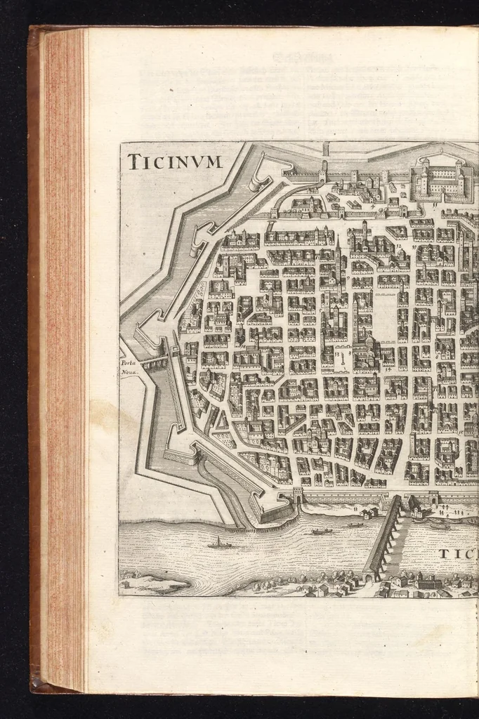 An illustration from Topographia Italiæ : das ist, warhaffte und curiöse Beschreibung von gantz Italien, ... deme beygefügt eine kurtze und aussführliche Beschreibung derer im Königreich Morea befinden vornehmsten Städte und Plätze ... alles auss denem bewährtesten, alten und neuen Scribenten, mit netten Kupffer-Abbildungen aller hauptsächlichsten Städte, Fürstl. und anderer Palläste wie auch accuraten und künstlichen Land-Karten aussgefertiget und zumersten mal heraus gegeben : nebst einem vollständigen Register, 1688, leaf 219