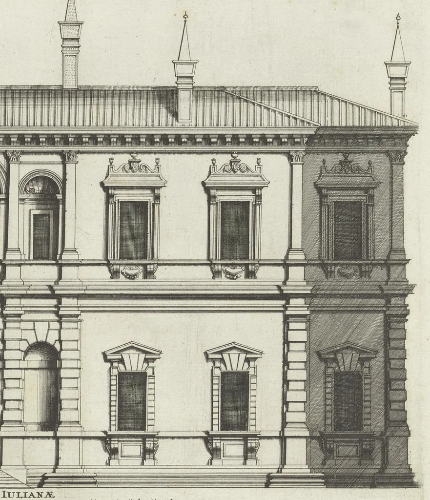 An illustration from Palatiorum Romanorum à celeberrimis sui aevi architectis erectorum pars prima[-tertia], 1694, leaf 108