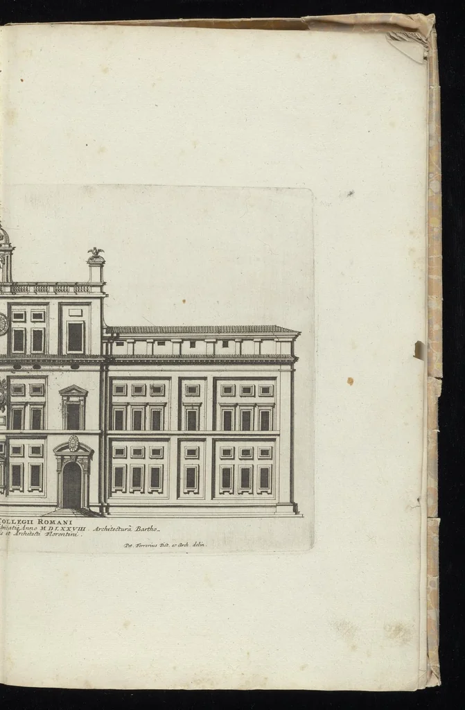 An illustration from Palatiorum Romanorum à celeberrimis sui aevi architectis erectorum pars prima[-tertia], 1694, leaf 120