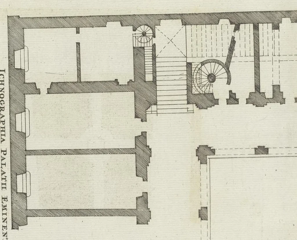 An illustration from Palatiorum Romanorum à celeberrimis sui aevi architectis erectorum pars prima[-tertia], 1694, leaf 13