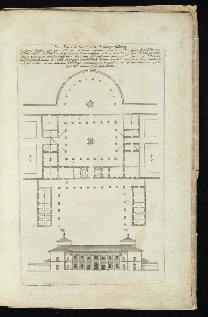 An illustration from Palatiorum Romanorum à celeberrimis sui aevi architectis erectorum pars prima[-tertia], 1694, leaf 148