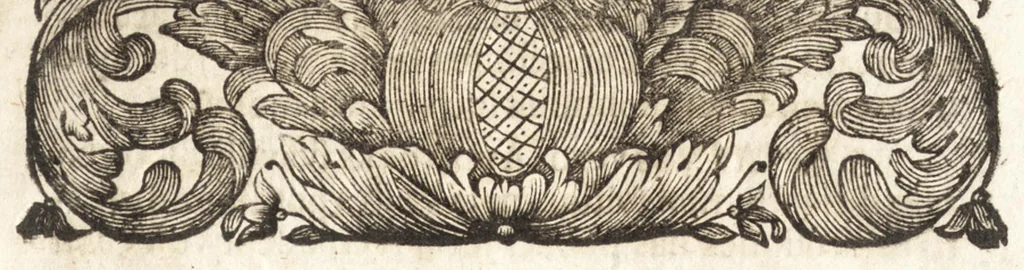 An illustration from Christiani Thomasii, JCti, Consil. Elect. Brandenb. in Univers. Frideric. P.P. & dictae univers. ac facult. ibid. juridicae senioris Institutionum jurisprudentiae divinae libri tres : in quibus fundamenta juris naturalis secundum hypotheses illustris Pufendorffii perspicuè demonstrantur, & ab objectionibus dissentientium, potissimum D. Valentini Alberti, professoris Lipsiensis, liberantur, fundamenta itidem juris divini positivi universalis primùm à jure naturali distinctè secernuntur & explicantur .., 1694, leaf 6