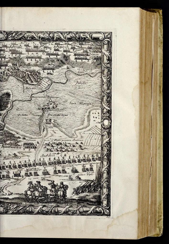 An illustration from Samuelis liberi baronis de Pufendorf De rebus a Carolo Gustavo Sveciae rege gestis commentariorum libri septem : elegantissimis tabulis aeneis exornati, cum triplici indice, 1696, leaf 110