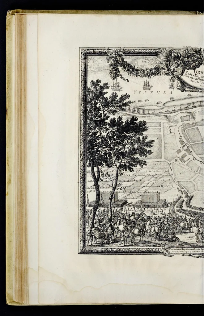An illustration from Samuelis liberi baronis de Pufendorf De rebus a Carolo Gustavo Sveciae rege gestis commentariorum libri septem : elegantissimis tabulis aeneis exornati, cum triplici indice, 1696, leaf 135