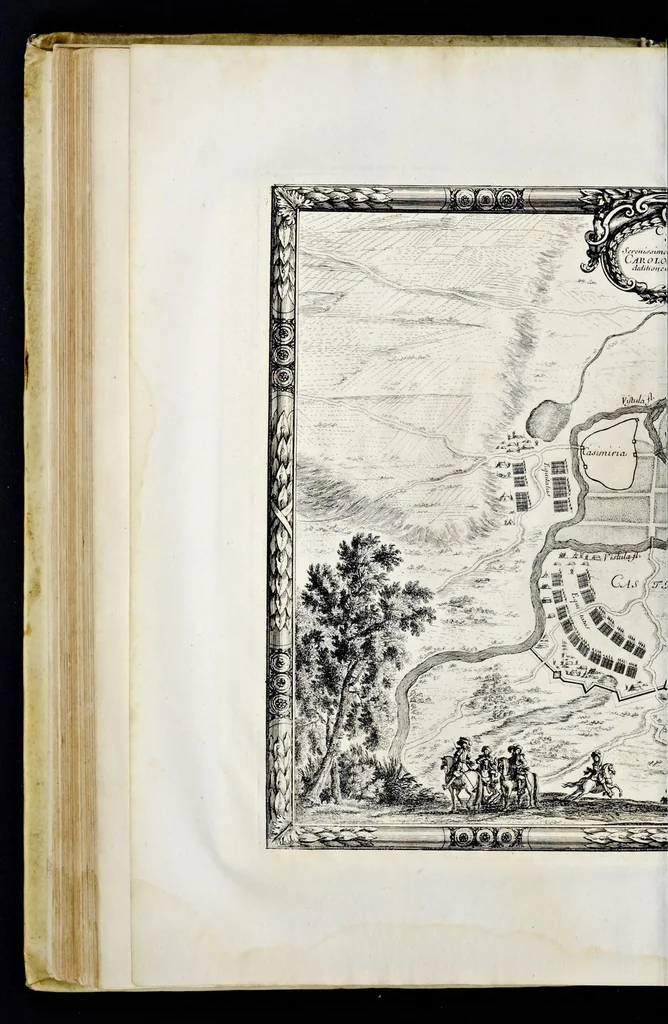 An illustration from Samuelis liberi baronis de Pufendorf De rebus a Carolo Gustavo Sveciae rege gestis commentariorum libri septem : elegantissimis tabulis aeneis exornati, cum triplici indice, 1696, leaf 159