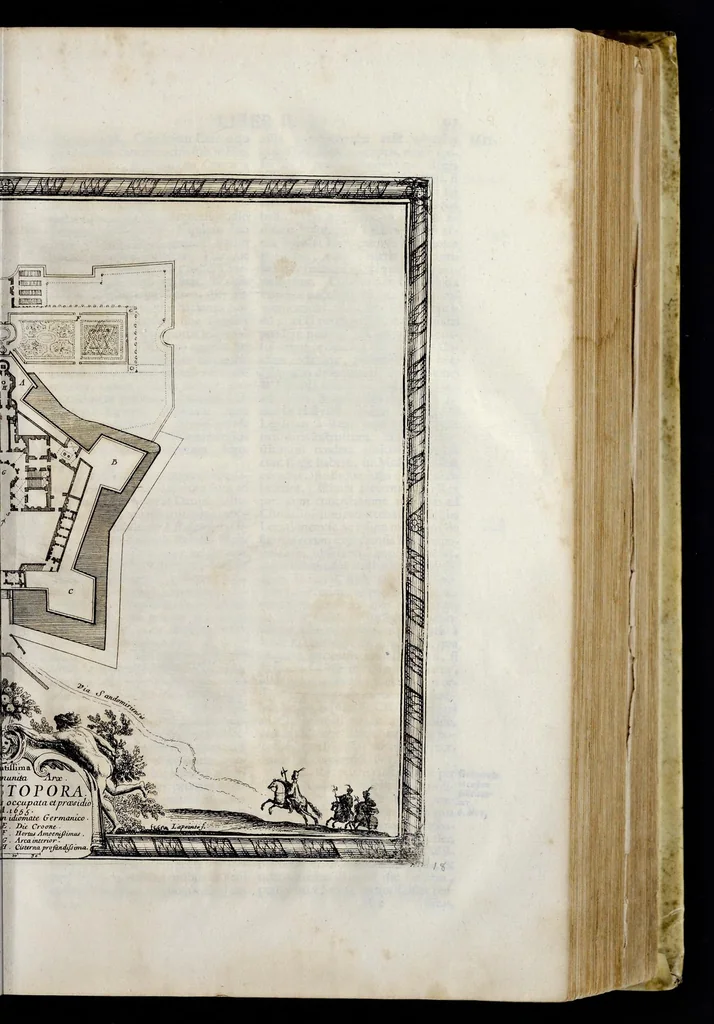 An illustration from Samuelis liberi baronis de Pufendorf De rebus a Carolo Gustavo Sveciae rege gestis commentariorum libri septem : elegantissimis tabulis aeneis exornati, cum triplici indice, 1696, leaf 196