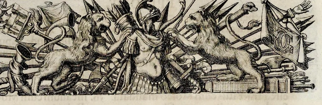 An illustration from Samuelis liberi baronis de Pufendorf De rebus a Carolo Gustavo Sveciae rege gestis commentariorum libri septem : elegantissimis tabulis aeneis exornati, cum triplici indice, 1696, leaf 262