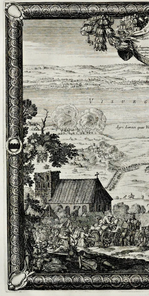 An illustration from Samuelis liberi baronis de Pufendorf De rebus a Carolo Gustavo Sveciae rege gestis commentariorum libri septem : elegantissimis tabulis aeneis exornati, cum triplici indice, 1696, leaf 597