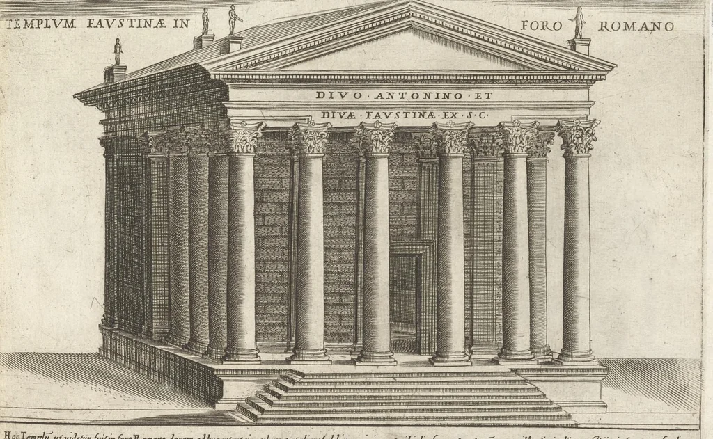 An illustration from Roma vetus et noua : aedificia eius praecipua suisquaeque locis, vt Capitolium, templa, amphitheatra, theatra, circi, naumachia, arcus triumphales, curiae, basilica, columnae, obelisci, palatia, thermae, hippodromi, aquaeducus, horti seu nemora, festa varia, venationes in theat[r]is, colossi, funebria, relationes in numeru[um] falsor[um] deoru[m], imperator[um], funera, sacrificia antiqua .., 1615, leaf 138