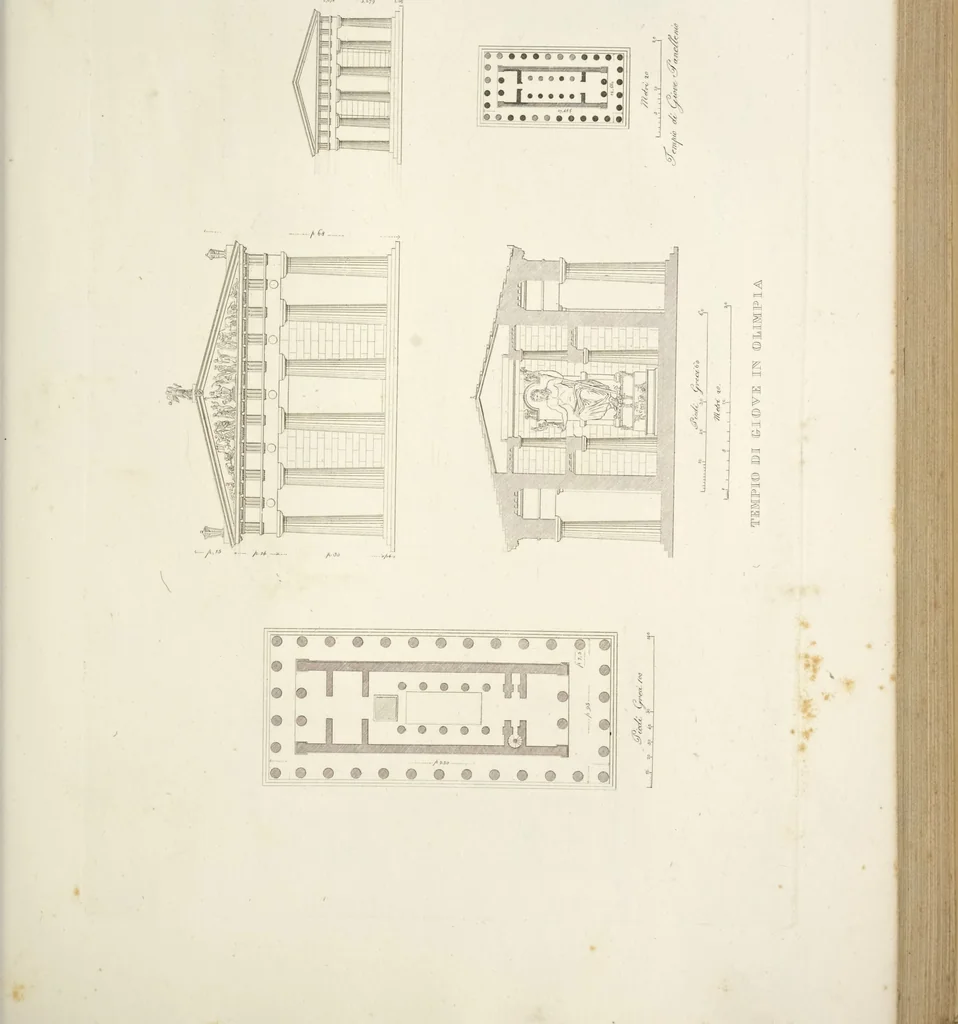 An illustration from L'architettura antica descritta e dimostrata coi monumenti ... : opera divisa in tre sezioni risguardanti la storia, la teorica, e le pratiche dell' architettura egiziana, greca e romana, 1830, leaf 118