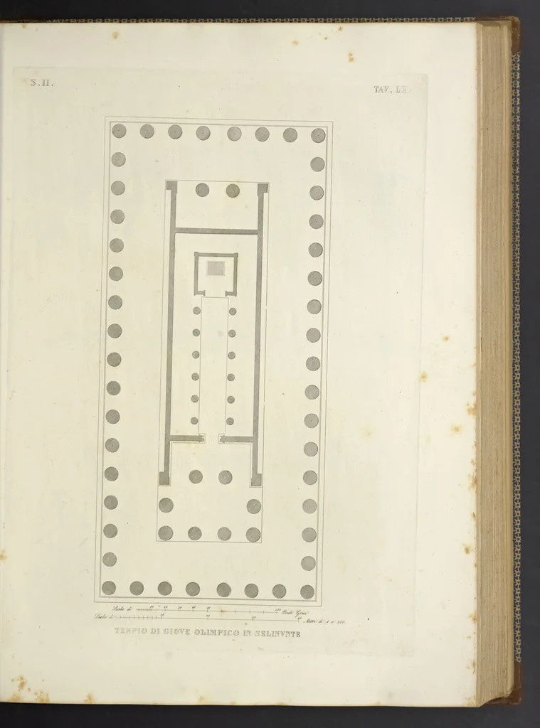 An illustration from L'architettura antica descritta e dimostrata coi monumenti ... : opera divisa in tre sezioni risguardanti la storia, la teorica, e le pratiche dell' architettura egiziana, greca e romana, 1830, leaf 146