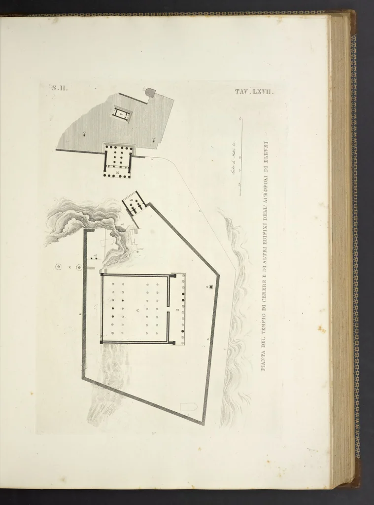An illustration from L'architettura antica descritta e dimostrata coi monumenti ... : opera divisa in tre sezioni risguardanti la storia, la teorica, e le pratiche dell' architettura egiziana, greca e romana, 1830, leaf 160
