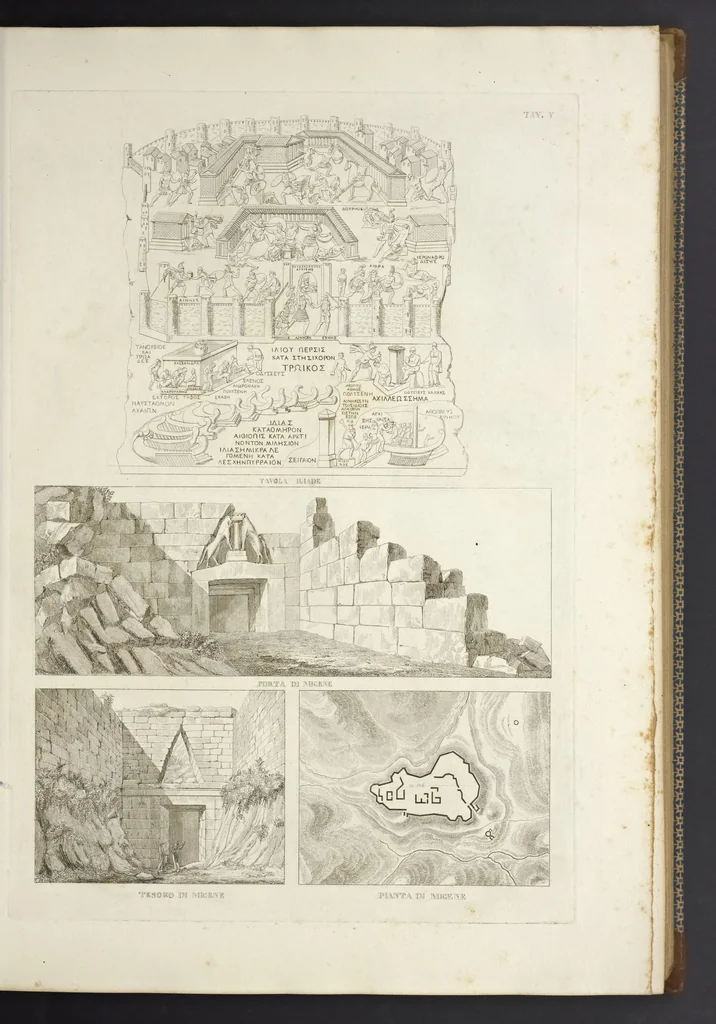 An illustration from L'architettura antica descritta e dimostrata coi monumenti ... : opera divisa in tre sezioni risguardanti la storia, la teorica, e le pratiche dell' architettura egiziana, greca e romana, 1830, leaf 18