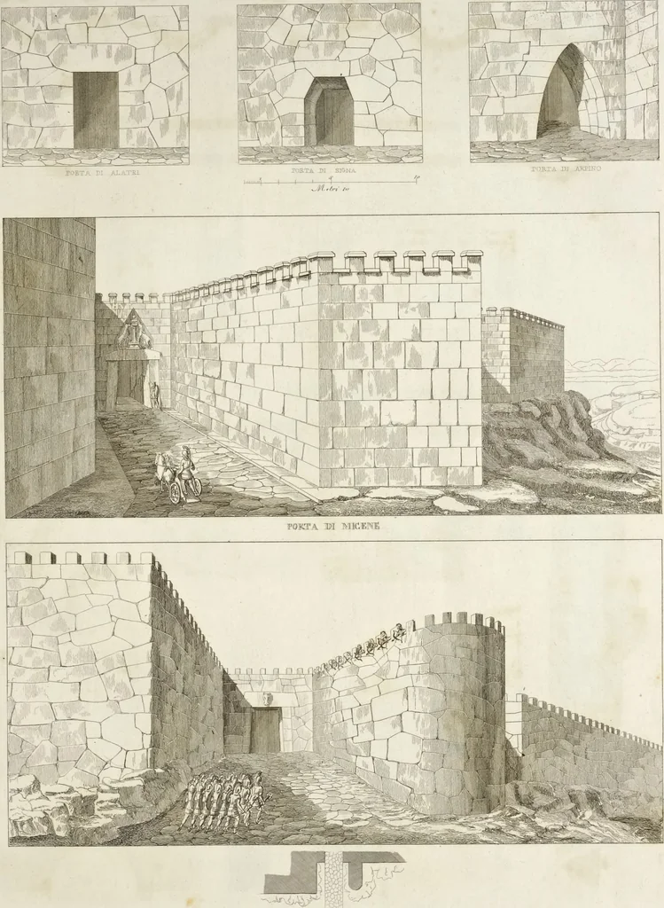 An illustration from L'architettura antica descritta e dimostrata coi monumenti ... : opera divisa in tre sezioni risguardanti la storia, la teorica, e le pratiche dell' architettura egiziana, greca e romana, 1830, leaf 22