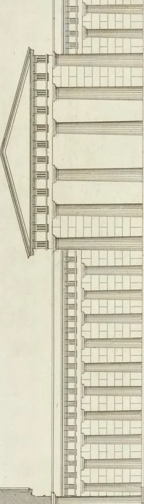 An illustration from L'architettura antica descritta e dimostrata coi monumenti ... : opera divisa in tre sezioni risguardanti la storia, la teorica, e le pratiche dell' architettura egiziana, greca e romana, 1830, leaf 272