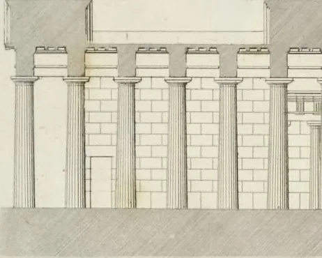 An illustration from L'architettura antica descritta e dimostrata coi monumenti ... : opera divisa in tre sezioni risguardanti la storia, la teorica, e le pratiche dell' architettura egiziana, greca e romana, 1830, leaf 272
