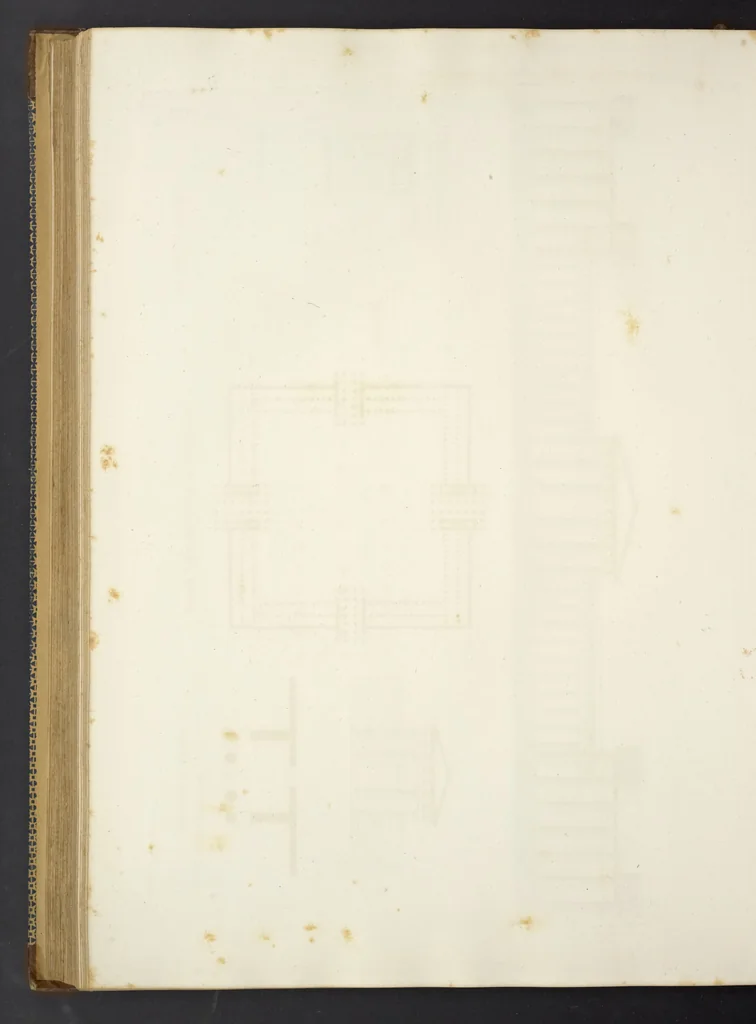 An illustration from L'architettura antica descritta e dimostrata coi monumenti ... : opera divisa in tre sezioni risguardanti la storia, la teorica, e le pratiche dell' architettura egiziana, greca e romana, 1830, leaf 273