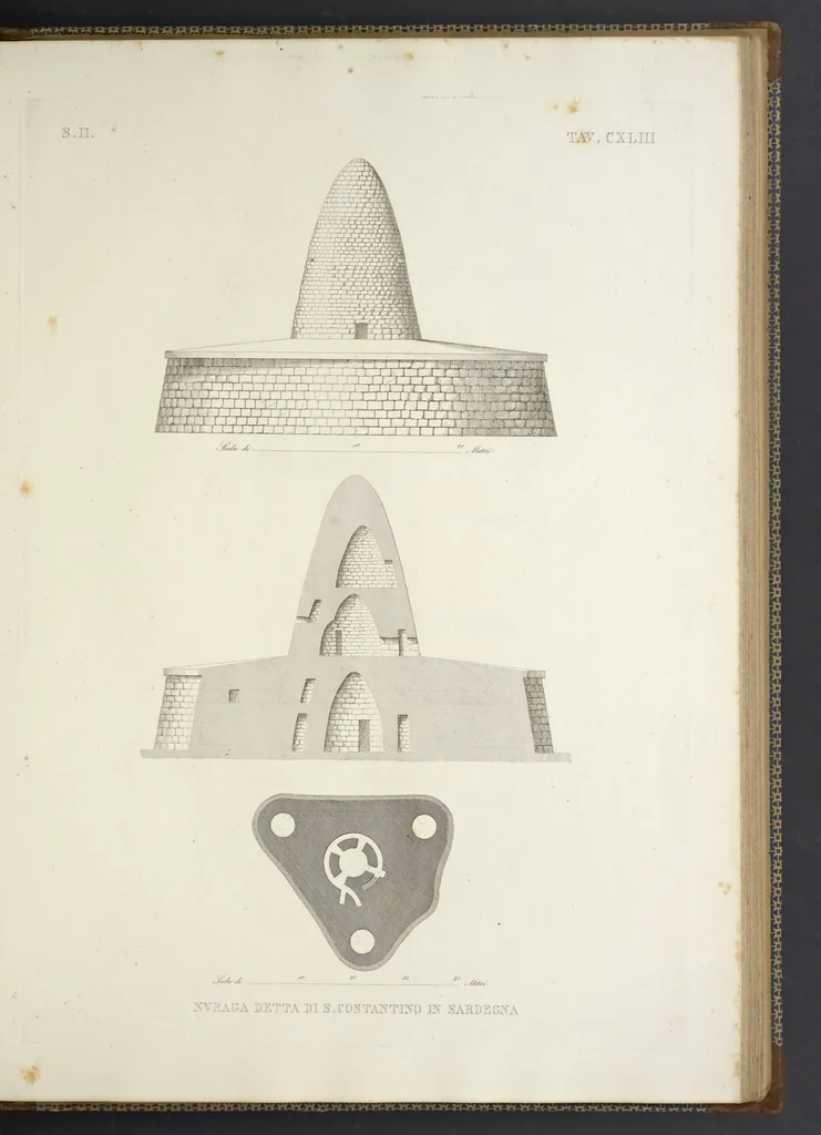 An illustration from L'architettura antica descritta e dimostrata coi monumenti ... : opera divisa in tre sezioni risguardanti la storia, la teorica, e le pratiche dell' architettura egiziana, greca e romana, 1830, leaf 316