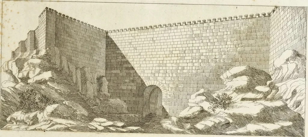An illustration from L'architettura antica descritta e dimostrata coi monumenti ... : opera divisa in tre sezioni risguardanti la storia, la teorica, e le pratiche dell' architettura egiziana, greca e romana, 1830, leaf 32