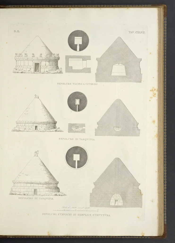 An illustration from L'architettura antica descritta e dimostrata coi monumenti ... : opera divisa in tre sezioni risguardanti la storia, la teorica, e le pratiche dell' architettura egiziana, greca e romana, 1830, leaf 324