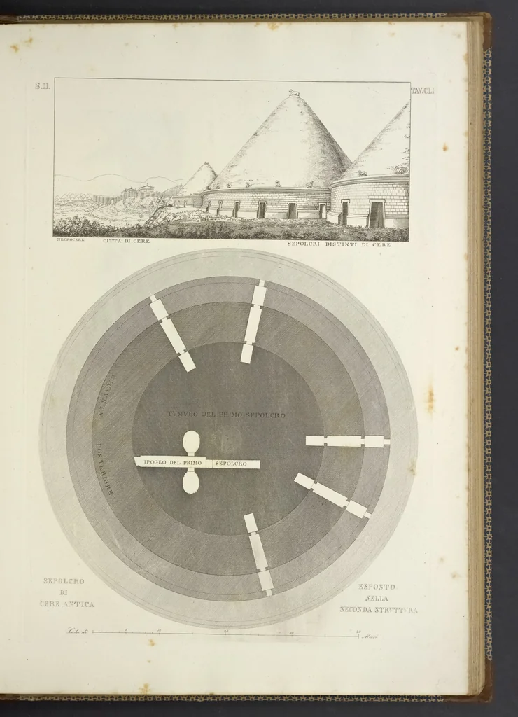 An illustration from L'architettura antica descritta e dimostrata coi monumenti ... : opera divisa in tre sezioni risguardanti la storia, la teorica, e le pratiche dell' architettura egiziana, greca e romana, 1830, leaf 334