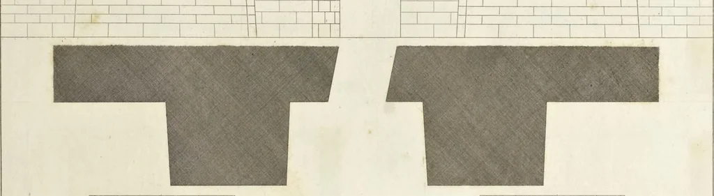 An illustration from L'architettura antica descritta e dimostrata coi monumenti ... : opera divisa in tre sezioni risguardanti la storia, la teorica, e le pratiche dell' architettura egiziana, greca e romana, 1830, leaf 34