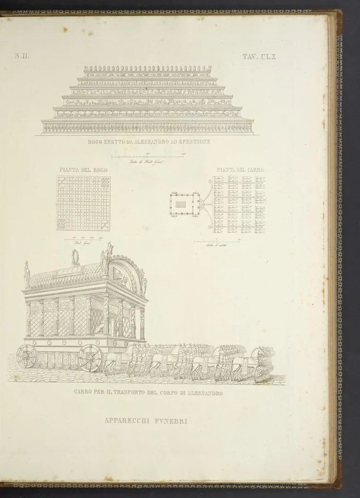 An illustration from L'architettura antica descritta e dimostrata coi monumenti ... : opera divisa in tre sezioni risguardanti la storia, la teorica, e le pratiche dell' architettura egiziana, greca e romana, 1830, leaf 352