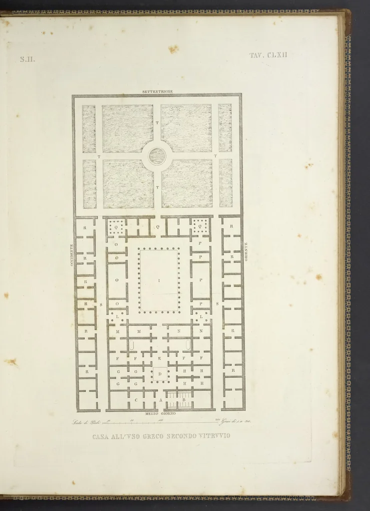 An illustration from L'architettura antica descritta e dimostrata coi monumenti ... : opera divisa in tre sezioni risguardanti la storia, la teorica, e le pratiche dell' architettura egiziana, greca e romana, 1830, leaf 358