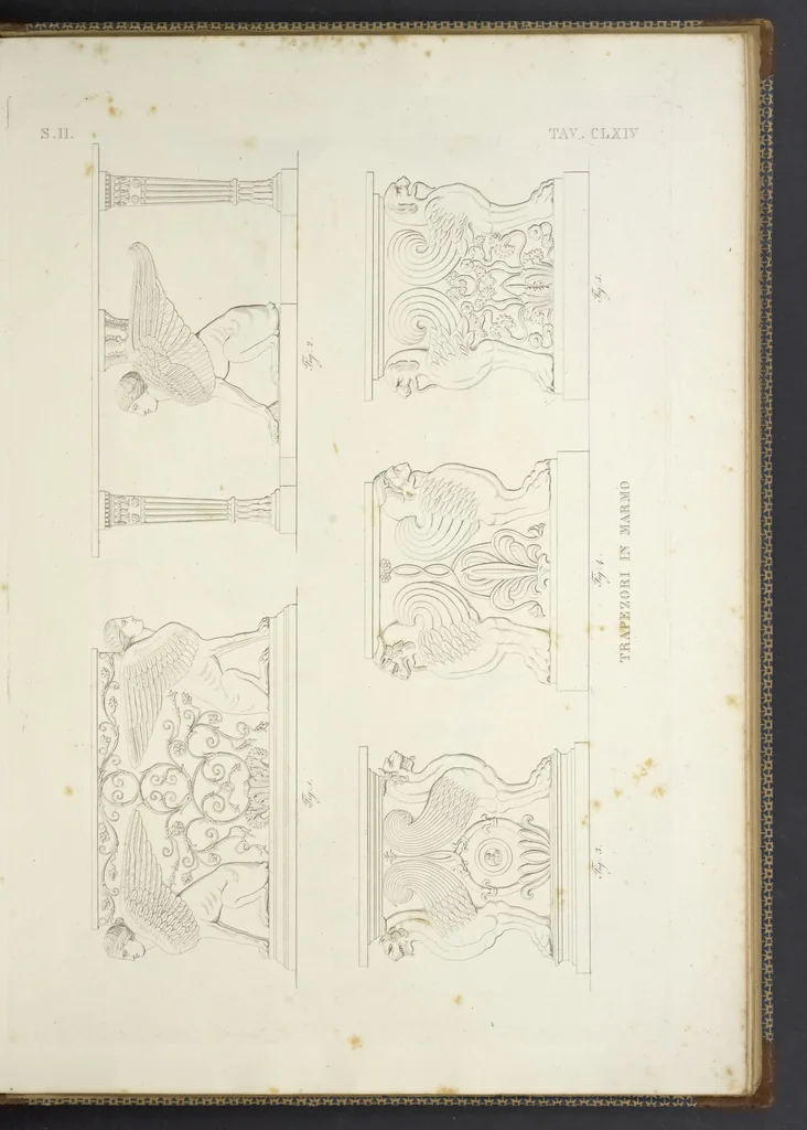 An illustration from L'architettura antica descritta e dimostrata coi monumenti ... : opera divisa in tre sezioni risguardanti la storia, la teorica, e le pratiche dell' architettura egiziana, greca e romana, 1830, leaf 362