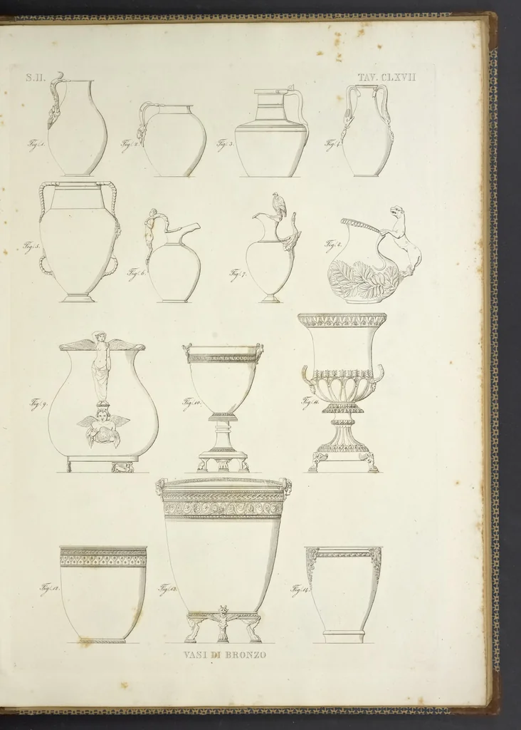 An illustration from L'architettura antica descritta e dimostrata coi monumenti ... : opera divisa in tre sezioni risguardanti la storia, la teorica, e le pratiche dell' architettura egiziana, greca e romana, 1830, leaf 368