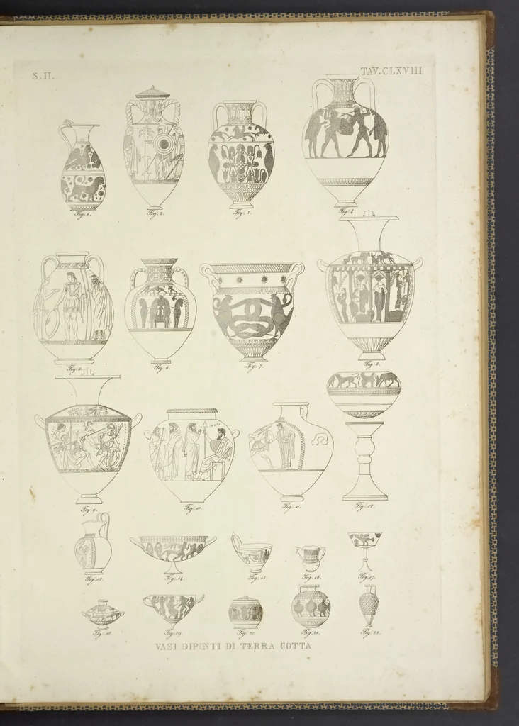 An illustration from L'architettura antica descritta e dimostrata coi monumenti ... : opera divisa in tre sezioni risguardanti la storia, la teorica, e le pratiche dell' architettura egiziana, greca e romana, 1830, leaf 370