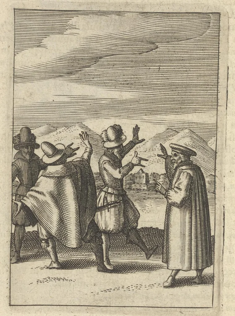An illustration from Viridarium hieroglyphico-morale : in quo virtutes et vitia atqve mores huius aevi secundum tres ordines hierarchicos -- ecclesiasticum, politicum, oeconomicum ... explicantur : & non tantum dictis & exemplis historiarum veterum ac recentium, ex sacris scripturis, sanctis patribus, seu dd. Ecclesiae, poetis, philosophis, historicis cum christianorum tum gentilium, sed etiam artificiosissimis eiconibus hieroglyphicis illustrantur ..., 1619, leaf 147